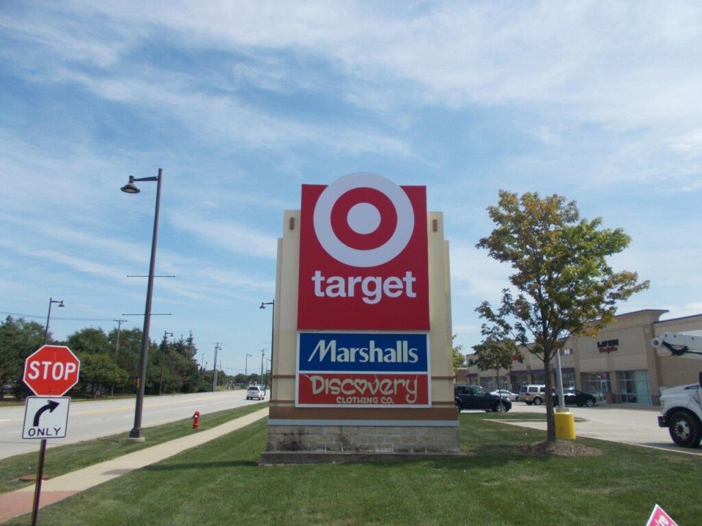 Exterior monument sign for Target.