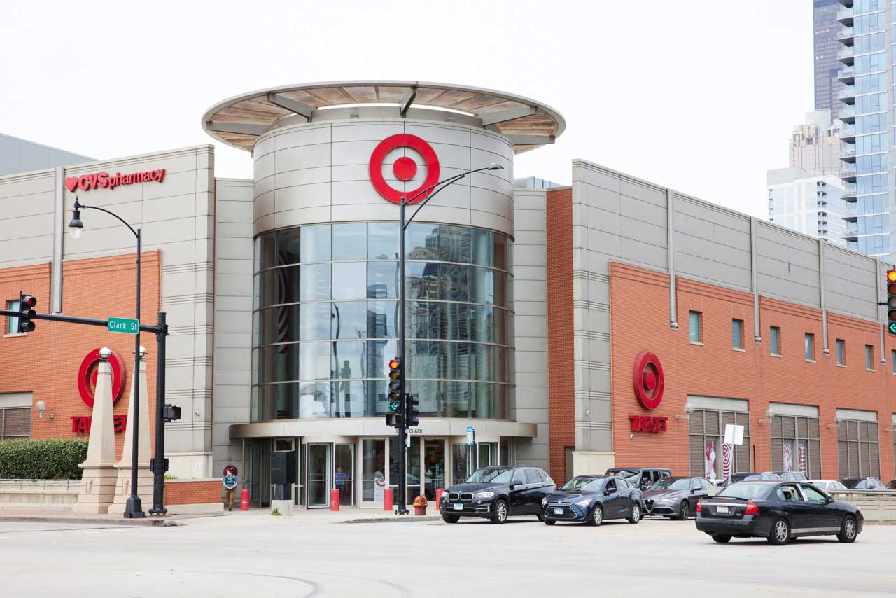 Exterior of a Target retail location featuring signage by Identiti.
