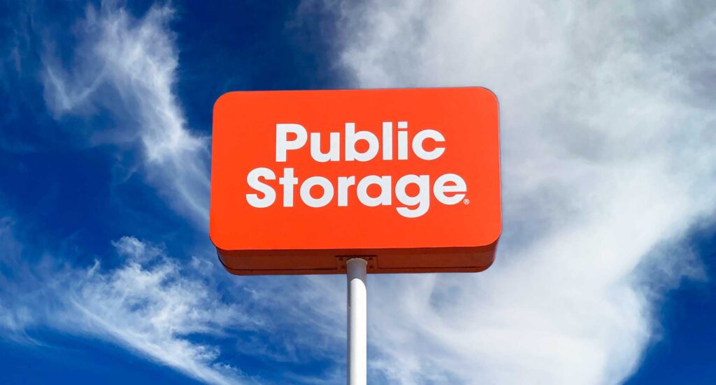 A large pylon sign for Public Storage, by Identiti.